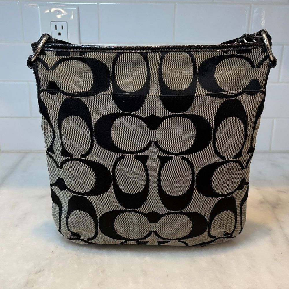 Coach Crossbody Bag Purse Handbag Signature Stripe Swing Pack Messenger Bag - Picture 4 of 16